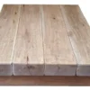 Luxus Garten Möbel Set Eiche Massiv - schwere Ausführung - 3er, 2er, 1x + Tisch - Massivholz rustikal - Lounge Set
