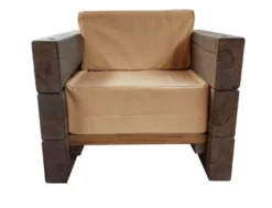 Luxus Garten Möbel Set Eiche Massiv - schwere Ausführung - 3er, 2er, 1x + Tisch - Massivholz rustikal - Lounge Set