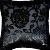 Luxus Kissen Pompöös by Casa Padrino von Harald Glööckler Elegance Collection Barock Muster Schwarz / Schwarz 50 x 50 cm - Luxuskissen