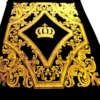Luxus Wohndecke Pompöös by Casa Padrino Barock Krone Schwarz / Gold von Harald Glööckler mit Glitzersteinen