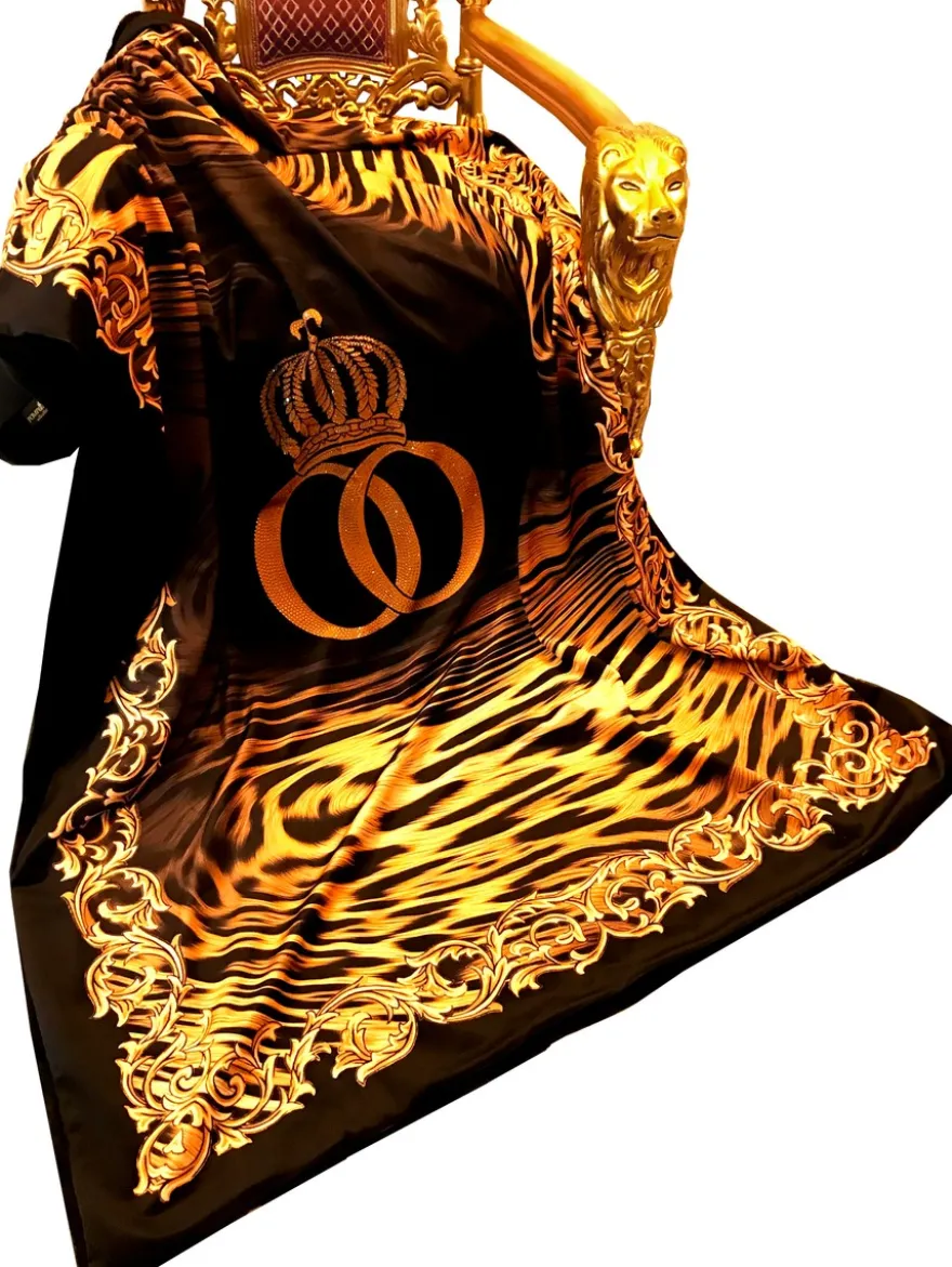 Luxus Wohndecke Pompöös by Casa Padrino Barock Krone & Flamme von Harald Glööckler mit Glitzersteinen