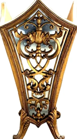 Massiver Casa Padrino Barock Luxus Schirmständer Gold mit Spiegelglas - Hotel Interior Luxus Kollektion - Limited Edition