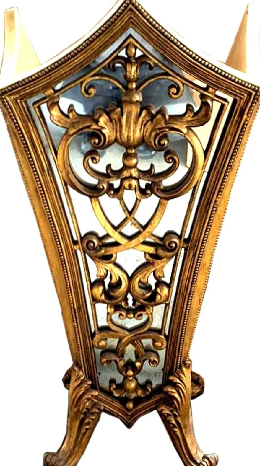 Massiver Casa Padrino Barock Luxus Schirmständer Gold mit Spiegelglas - Hotel Interior Luxus Kollektion - Limited Edition