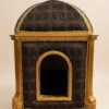 Pompöös by Casa Padrino Barock Katzenhaus Lila / Gold - Pompööser Katzen Tempel designed by Harald Glööckler - Pompööse Tiermöbel im Barockstil