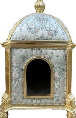 Pompöös by Casa Padrino Barock Katzenhaus Provence Silber / Gold - designed by Harald Glööckler