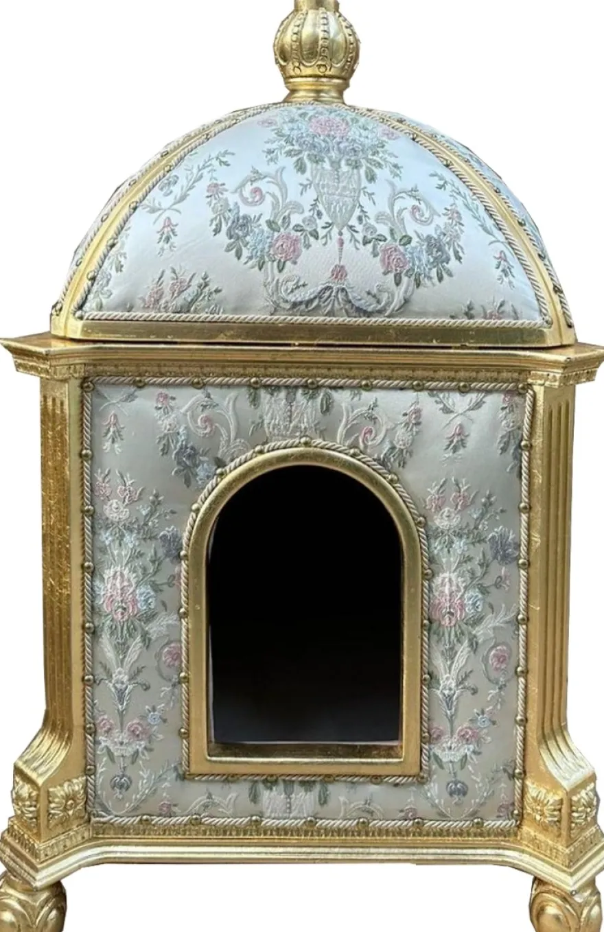 Pompöös by Casa Padrino Barock Katzenhaus Provence Silber / Gold - designed by Harald Glööckler