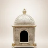 Pompöös by Casa Padrino Barock Katzenhaus Provence Silber / Cremeweiß / Gold - designed by Harald Glööckler