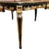 Pompöös by Casa Padrino Barock Luxus Esszimmer Set Grün / Schwarz / Gold - 1 Barock Esstisch mit Glasplatte und 6 Barock Esszimmerstühle designed by Harald Glööckler - Pompööse Barock Möbel