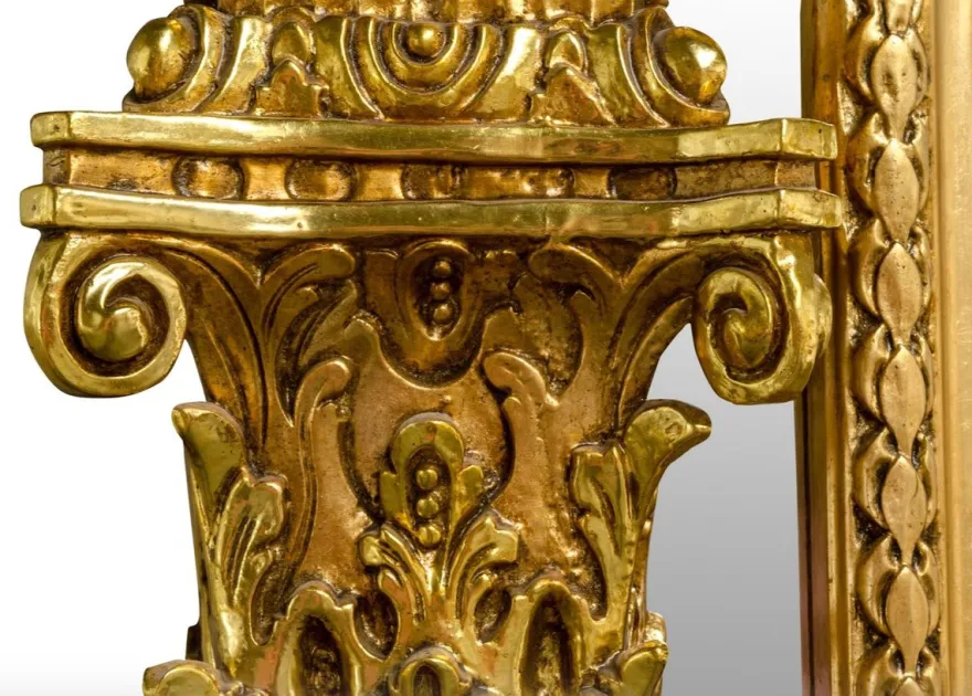 Pompöös by Casa Padrino Barock Standspiegel Gold 134 x H. 257 cm - Handgeschnitzt - Harald Glööckler Spiegel