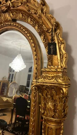 Pompöös by Casa Padrino Barock Standspiegel Gold 134 x H. 257 cm - Handgeschnitzt - Harald Glööckler Spiegel