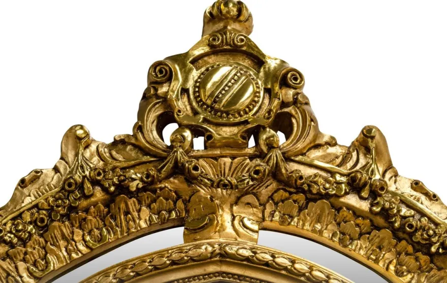 Pompöös by Casa Padrino Barock Standspiegel Gold 134 x H. 257 cm - Handgeschnitzt - Harald Glööckler Spiegel