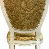 Pompöös by Casa Padrino Luxus Barock Esszimmerstuhl Gold Bouquet Muster / Creme-Weiß / Gold - Pompööser Barock Stuhl designed by Harald Glööckler - Barock Esszimmer Möbel
