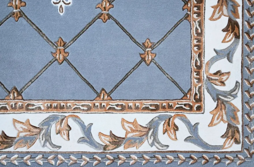 Pompöös by Casa Padrino Luxus Barock Teppich Krone von Harald Glööckler Blau - Verschiedene Größen