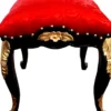 Pompöös by Casa Padrino Luxus Barock Sitzhocker Eckig Rot Muster / Schwarz / Gold - Pompööser Barock Hocker designed by Harald Glööckler