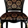 Pompöös by Casa Padrino Luxus Barock Esszimmer Stühle mit Krone Schwarz / Gold & Schwarz / Silber ( 6 Stühle) Harald Glööckler Möbel