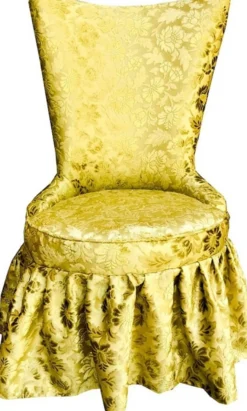 Pompöös by Casa Padrino Luxus Barock Schloss Esszimmerstühle Gold Bouquet Muster / Gold - Pompööse Barock Stühle designed by Harald Glööckler - 4 Esszimmerstühle - Barock Möbel