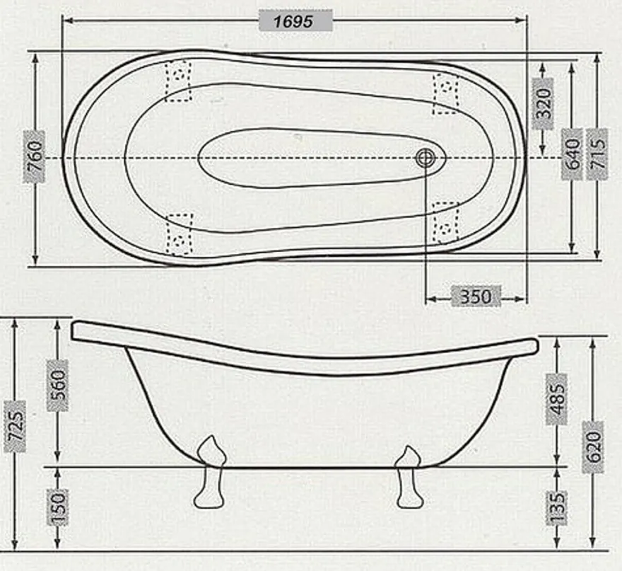 Pompöös by Casa Padrino Luxus Badewanne Deluxe freistehend von Harald Glööckler Schwarz / Silber 1470mm mit silberfarbenen Löwenfüssen