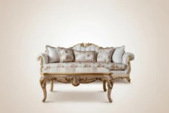 Pompöös by Casa Padrino Luxus Barock Couchtisch Provence Beige / Weiß / Gold - Pompööser Barockstil Wohnzimmertisch designed by Harald Glööckler