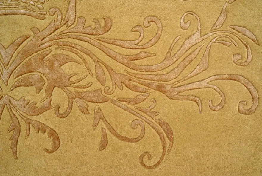 Pompöös by Casa Padrino Luxus Barock Teppich Krone von Harald Glööckler Gold - Verschiedene Größen