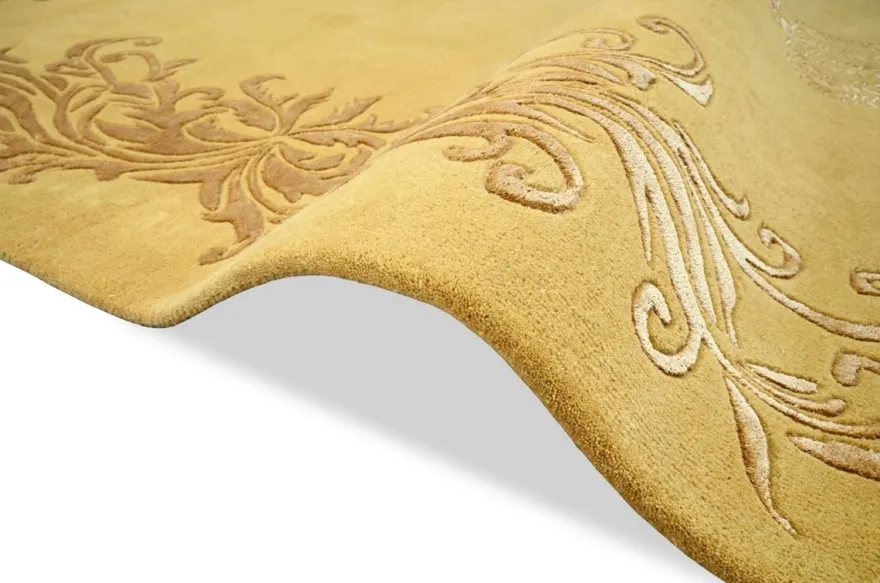 Pompöös by Casa Padrino Luxus Barock Teppich Krone von Harald Glööckler Gold - Verschiedene Größen