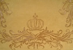 Pompöös by Casa Padrino Luxus Barock Teppich Krone von Harald Glööckler Gold - Verschiedene Größen