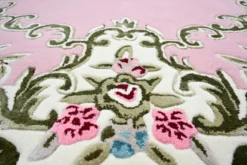 Pompöös by Casa Padrino Luxus Barock Teppich Krone von Harald Glööckler Rosa - Verschiedene Größen