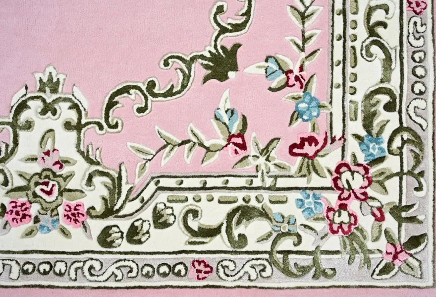 Pompöös by Casa Padrino Luxus Barock Teppich Krone von Harald Glööckler Rosa - Verschiedene Größen