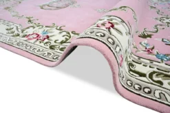 Pompöös by Casa Padrino Luxus Barock Teppich Krone von Harald Glööckler Rosa 200 x 300 cm