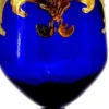 Pompöös by Casa Padrino Luxus Champagnerglas mit 24 Karat Vergoldung Royalblau / Gold Ø 6 x H. 25 cm - Pompööses Champagnerglas designed by Harald Glööckler