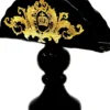 Pompöös by Casa Padrino Luxus Serviettenhalter mit 24 Karat Vergoldung Schwarz / Gold 19,5 x 9 x H. 19 cm - Pompööser Serviettenhalter designed by Harald Glööckler