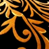 Pompöös by Casa Padrino Luxus Teppich von Harald Glööckler 160 x 230 cm Krone Schwarz / Gold - Barock Design Teppich - Handgewebt aus Wolle