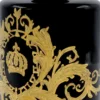 Pompöös by Casa Padrino Luxus Whisky Karaffe mit 24 Karat Vergoldung Schwarz / Gold Ø 12,5 x H. 25 cm - Pompööse Glas Karaffe designed by Harald Glööckler