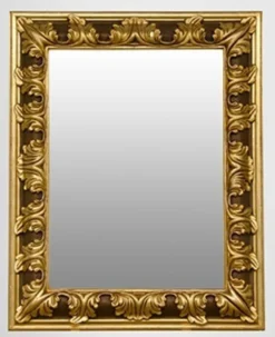 Pompöser Barock Spiegel Rechteckig Gold 157 x 124 cm