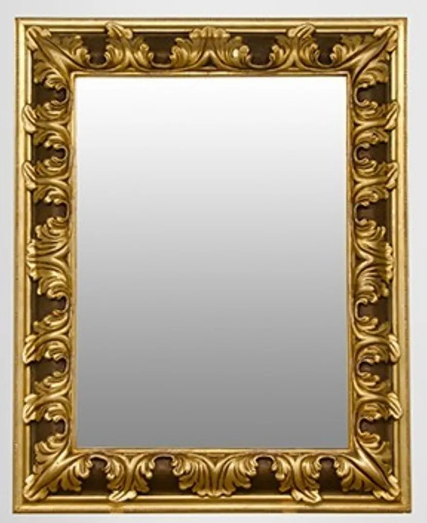 Pompöser Barock Spiegel Rechteckig Gold 157 x 124 cm