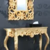 Prunkvoller Barock Wandspiegel 76 x 76 cm Gold - Goldener Spiegel quadratisch Barock Wandspiegel Gold Antik, Höhe 76 cm, Breite 76 cm, Edel & Prunkvoll