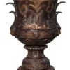 Riesiger Barock Bronze Blumenkübel Pflanzenkübel Jugendstil H 112 x 61 x 61 cm - Luxus Wohndeko