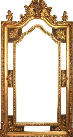 Riesiger Casa Padrino Barock Wandspiegel Gold Antik Stil 115 x H. 215 cm - Prunkvoller Barock Spiegel mit wunderschönen Verzierungen