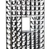 Riesiges Casa Padrino Luxus Weinflaschen Regal Silber / Schwarz 114 x 32 x H. 220 cm - Weinregal