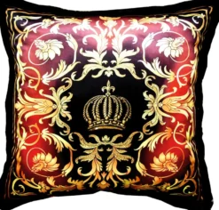 Riesiges XXL Luxus Barock Kissen Pompöös by Casa Padrino von Harald Glööckler 80 x 80 cm mit funkelnden Glitzersteinen