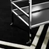 Wunderschöner Luxus Teppich von Casa Padrino aus 100% Neuseeland-Wolle, Schwarz/Weiss Linie, Samtweich - Hochwertige Qualität